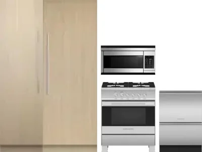 5 Piece Package Includes Refrigerator, Freezer, Range, Microwave And Dishwasher